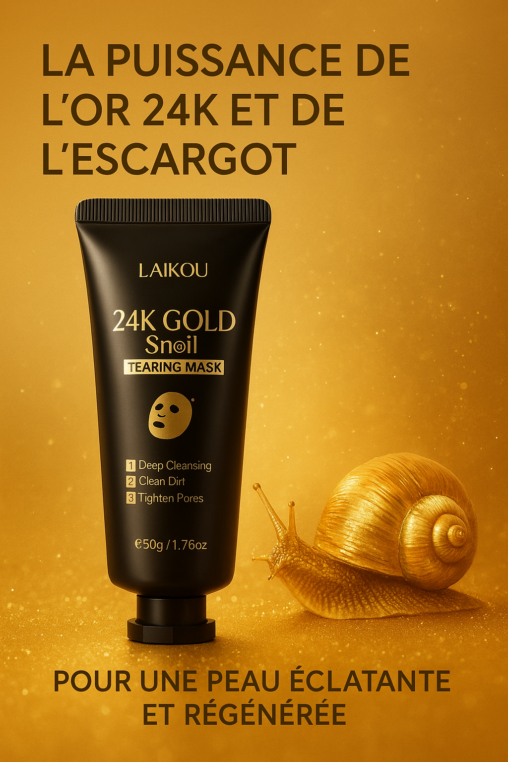 🌟Masque Visage 24K Or & Escargot – L’Élixir de Jeunesse 🌟