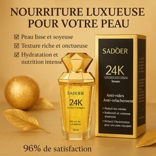 Sérum Visage 24K – Collagène Doré Anti-Âge et Hydratant