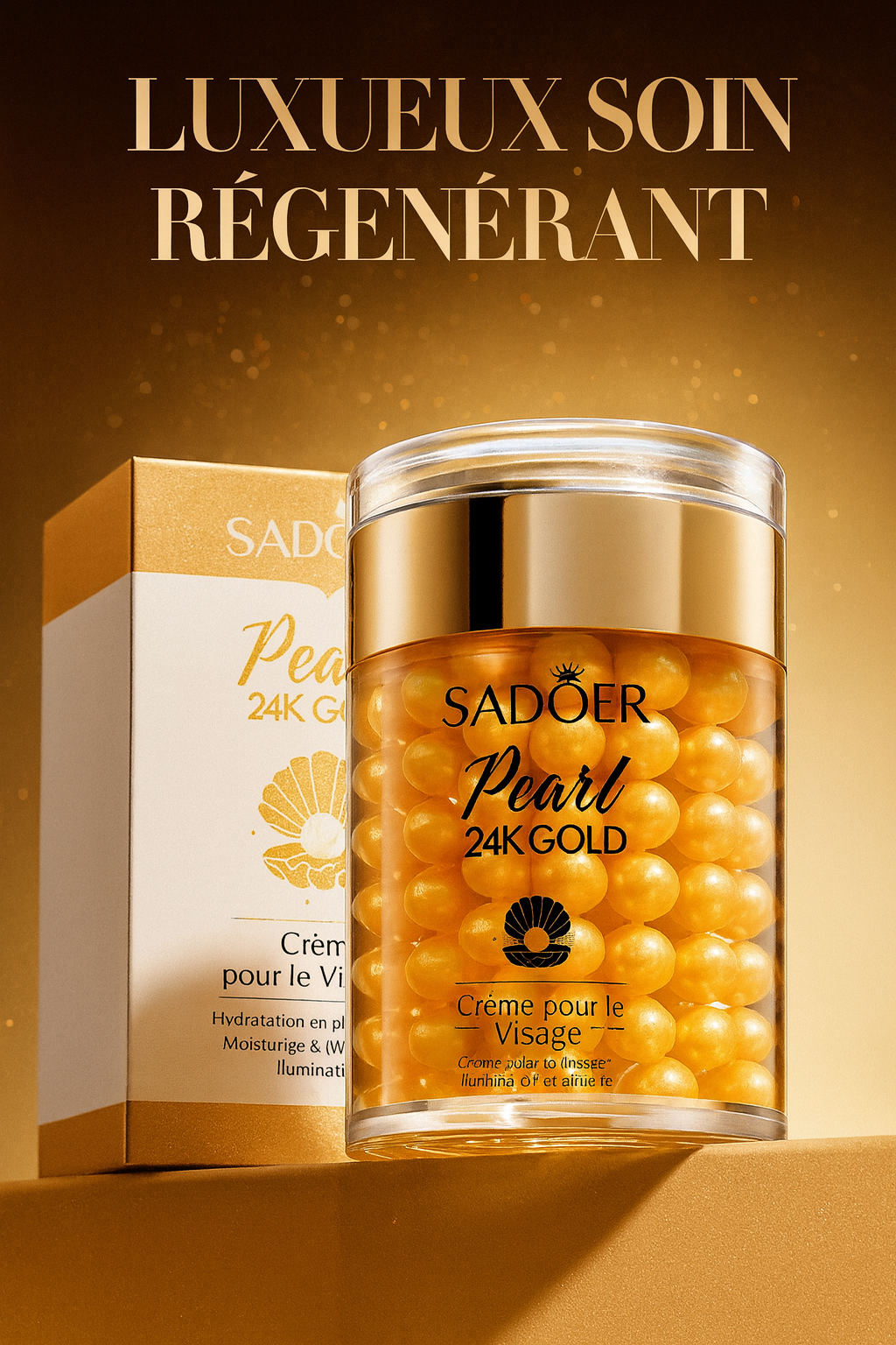 ✨ CREME 24K Golden Pearl – L’Hydratation Luxueuse pour une Peau Radieuse ✨