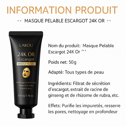 🌟Masque Visage 24K Or & Escargot – L’Élixir de Jeunesse 🌟