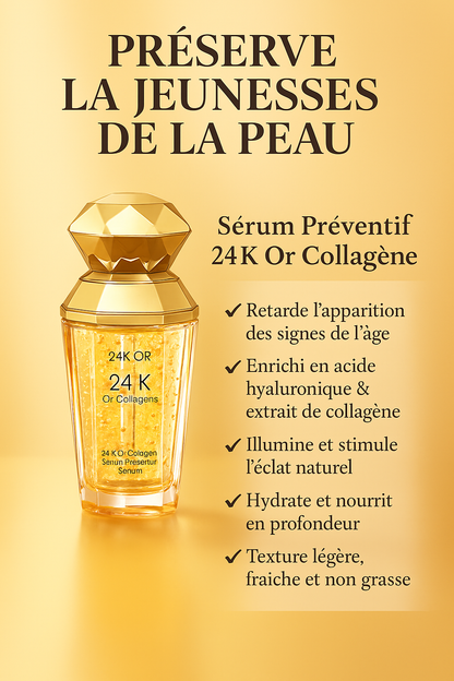Sérum Visage 24K – Collagène Doré Anti-Âge et Hydratant